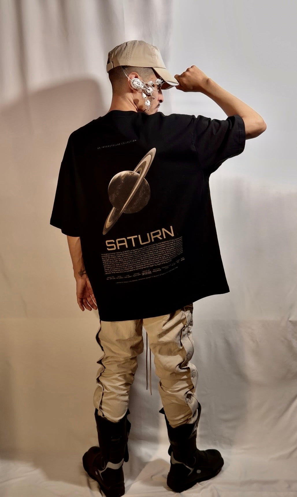 Saturnex Oversize Deep Drop Shoulder Tee